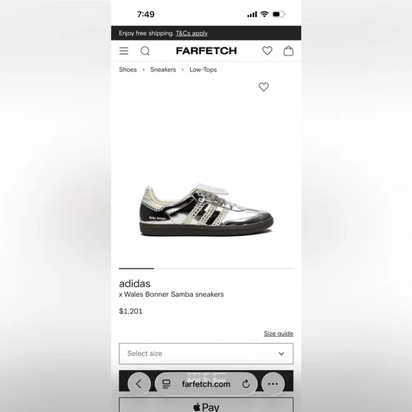 WALES BONNER X SAMBA 'SILVER METALLIC' - Picture 3 of 8